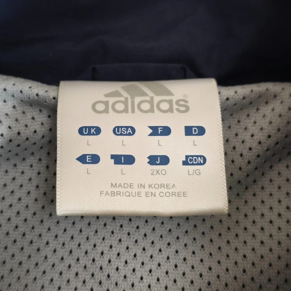 Vintage Adidas Notre Dame Fighting Irish Band Jacket Mens‎ Blue Size Large Lined
